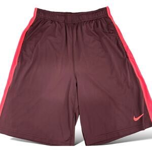 Nike Maroon Pink Dry Fit Training Medium Basketball Shorts